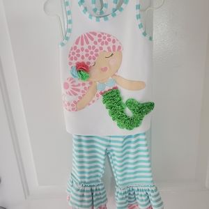 Mud Pie Two Piece Mermaid Outfit